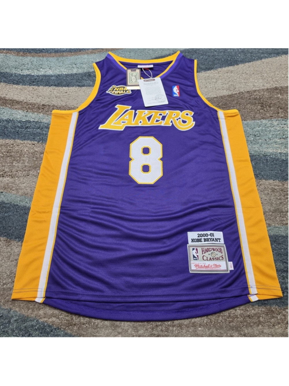Kobe Bryant LA Lakers Mitchell & Ness 2000-01 Away Finals Jersey Size (44) L